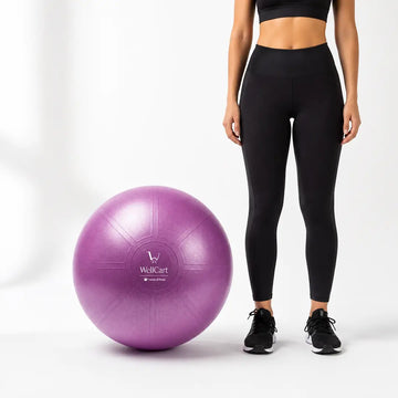 WELLCART Inflatable Exercise Ball for Body's Core Strengthening & Balance